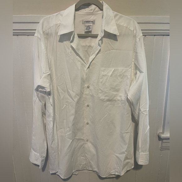 Claiborne Other - Claiborne men’s white button down dress shirt size L